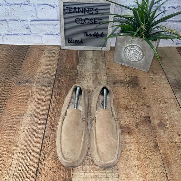 UGG ASCOT PINNACLE SAND SHEARLING HORWEEN LEATHER SHOE US 9 - Picture 2 of 10